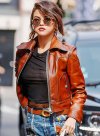 (image for) Selena Gomez Coach SS18 Leather Jacket