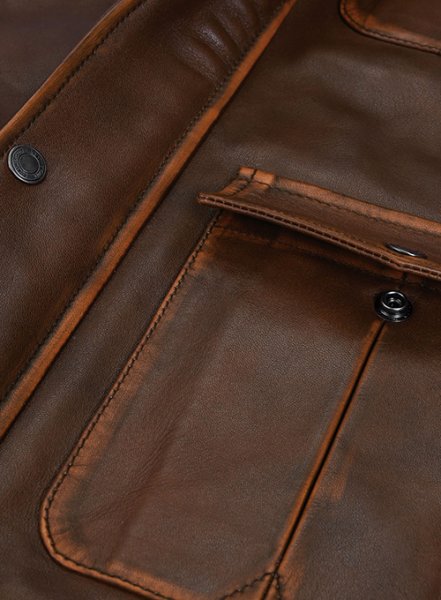 (image for) Rubbed Tan Rafael Nadal Leather Jacket