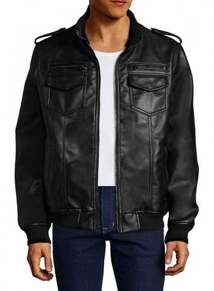 Alpha Bomber Leather Jacket