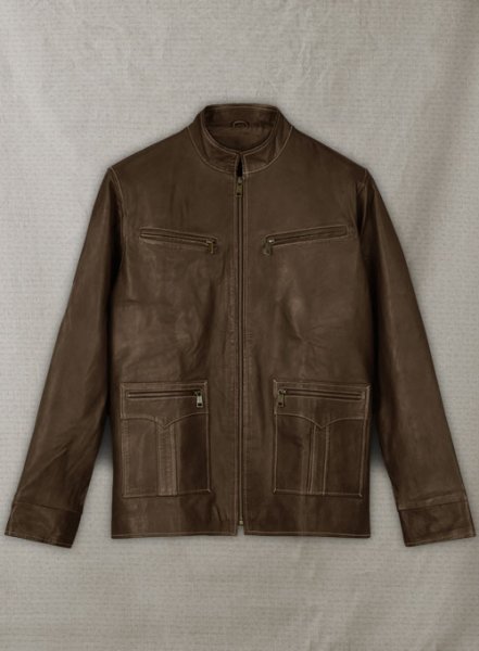 (image for) Soft Scottish Brown Washed&Wax Martin Lawrence Leather Jacket #2