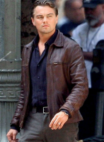 (image for) Leonardo DiCaprio Inception Leather Jacket