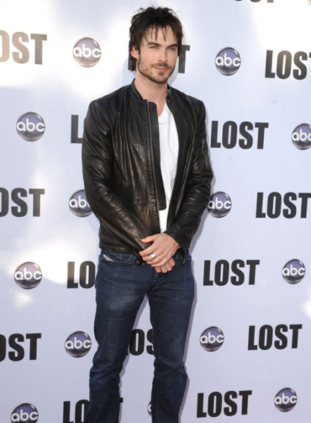 (image for) Ian Somerhalder Leather Jacket 1