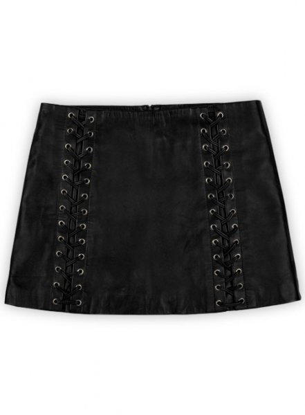 (image for) Geneva Lace-Up Leather Skirt