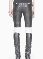 (image for) Electric Zipper Combination Leather Pants