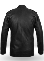 (image for) Distressed Black Leather Jacket # 106