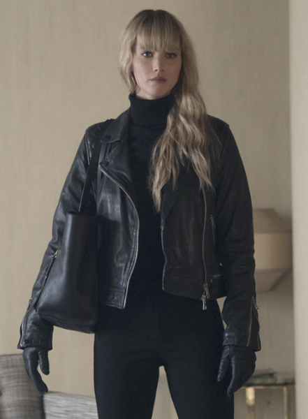 (image for) Jennifer Lawrence Red Sparrow Leather Jacket