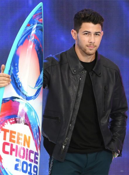 (image for) Nick Jonas Leather Jacket #1