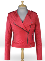 (image for) Soft Raspberry Red Leather Jacket # 220