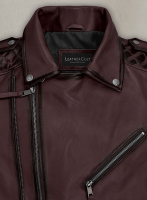 (image for) Charles Burnt Wine Leather Jacket