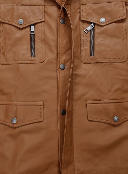 (image for) Soft Hunter Tan Leather Jacket # 621