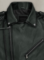 (image for) Charles Burnt Charcoal Leather Jacket