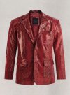 (image for) Bold Red Python Floyd Mayweather Leather Blazer