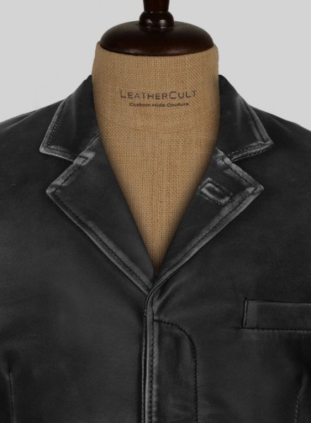 (image for) Rubbed Black Will Smith Leather Blazer