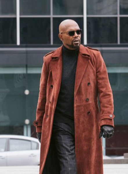 (image for) Samuel L. Jackson Shaft Leather Long Coat