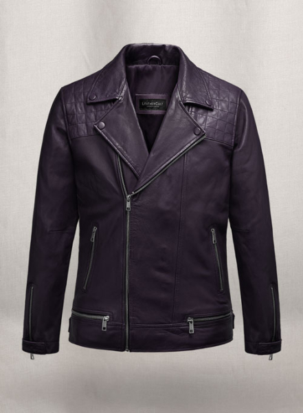 (image for) Ironwood Purple Biker Leather Jacket