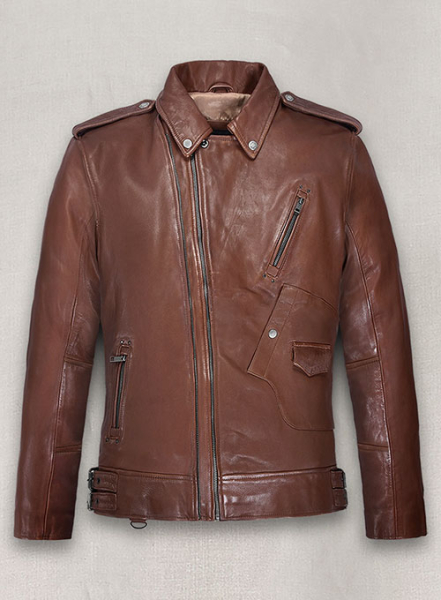 (image for) Falcon Tan Rider Leather Jacket