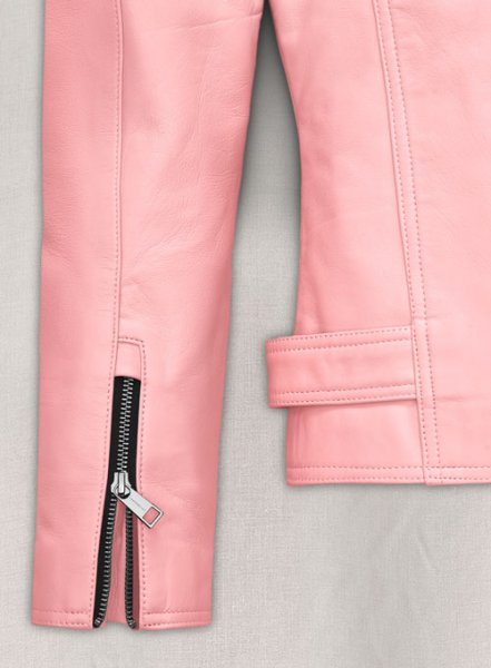 (image for) Light Pink Jessica Alba Leather Jacket