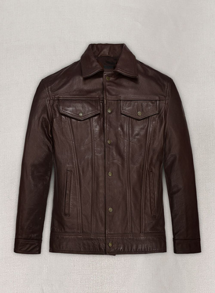 (image for) Thick Goat Brown Washed & Wax Tom Holland Leather Jacket