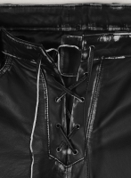 (image for) Rubbed Black Leather Pants #515