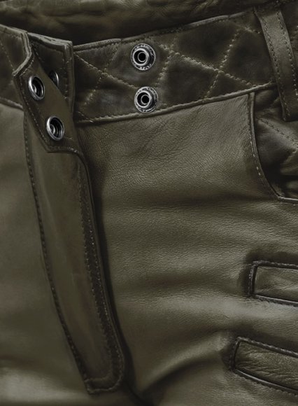 (image for) Carrier Burnt Olive Leather Pants