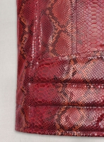 (image for) Gallant Bold Red Python Leather Jacket