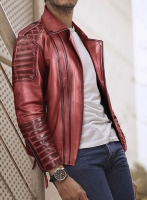 (image for) Charles Burnt Red Leather Jacket