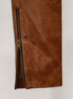 (image for) Cognac Ricky Martin Leather Pants