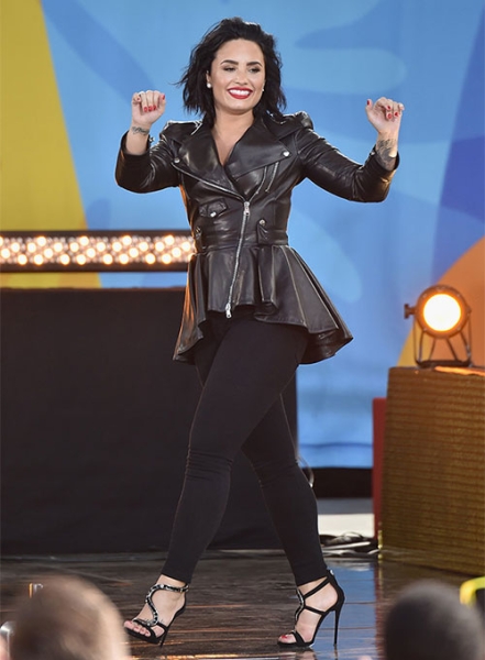 (image for) Demi Lovato Leather Jacket #2