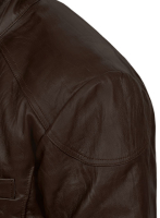 (image for) Wrinkled Brown Hugh Jackman Real Steel Leather Jacket