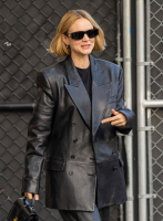 (image for) Carey Mulligan Leather Trench Coat