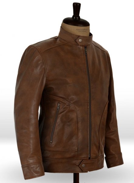 (image for) Spanish Brown Ryan Reynolds Blade Trinity Leather Jacket