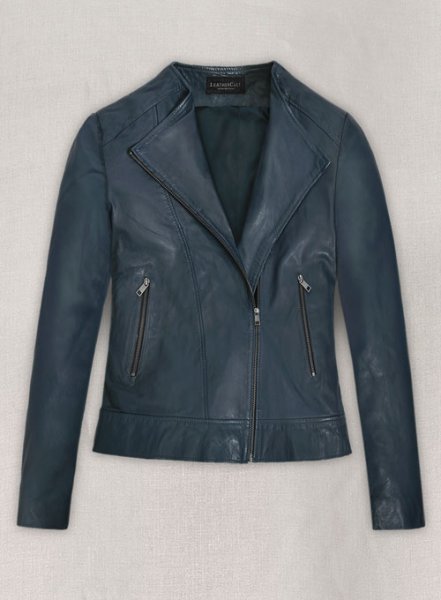 (image for) Soft Winsor Blue Washed & Wax Leather Jacket # 237