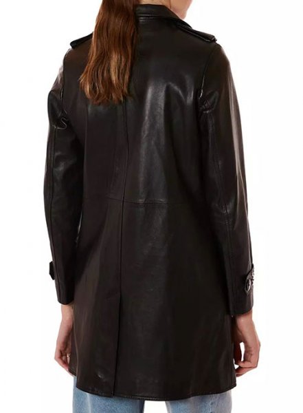 (image for) Gabrie Double Breasted Leather Trench Coat