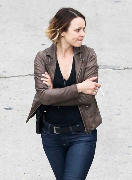 (image for) Rachel McAdams True Detective Leather Jacket