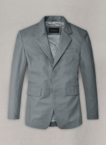 (image for) Soft Sherpa Gray Leather Blazer