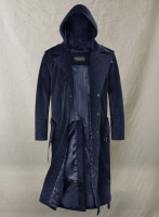 (image for) Dark Blue Suede Assassin's Creed Jacob Frye Leather Long Coat