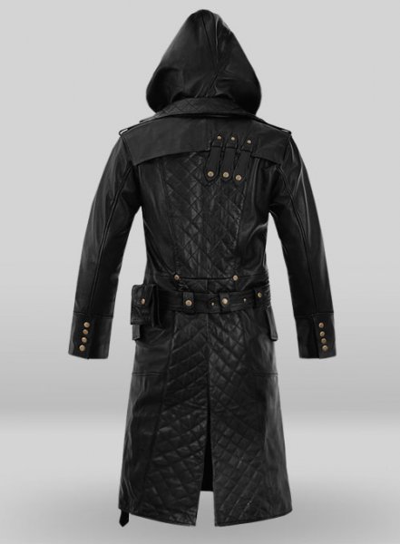 (image for) Black Assassin\'s Creed Jacob Frye Leather Long Coat