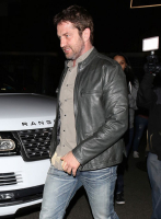 (image for) Gerard Butler Leather Jacket #3