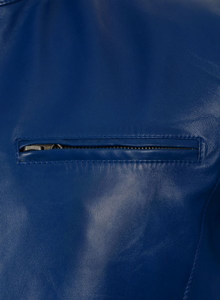 (image for) Rich Blue Leather Jacket # 887