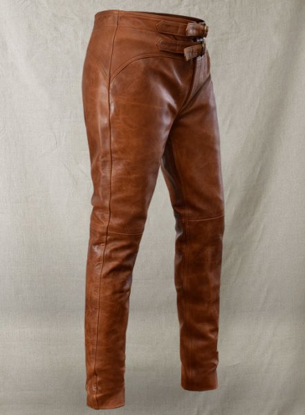 (image for) Cognac Jim Morrison Leather Pants