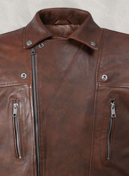 (image for) Dauntless Spanish Brown Biker Leather Jacket