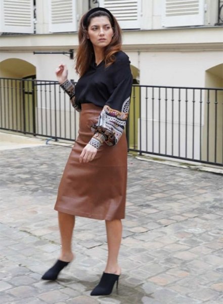 (image for) Blanca Blanco Leather Skirt