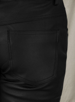 (image for) Black Stretch Leather Jeans