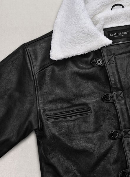 (image for) Thick Goat Black Washed & Wax Tom Hardy Leather Coat