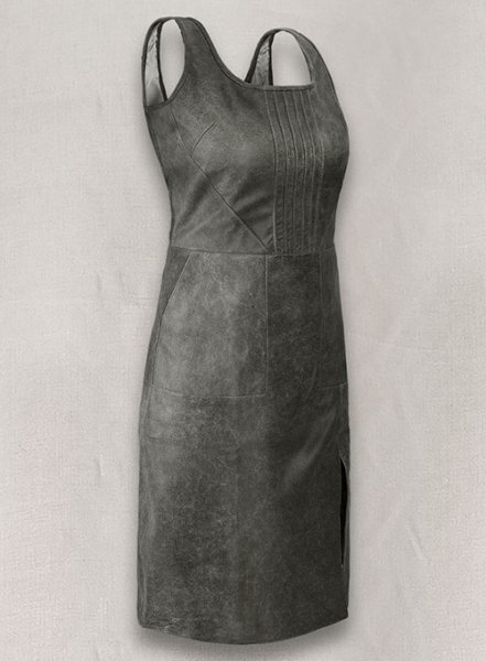 (image for) Vintage Dirty Gray Neve Campbell Leather Dress