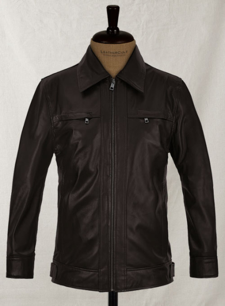 (image for) Soft Dark Brown Don Cheadle Traitor Leather Jacket