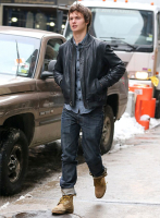 (image for) Ansel Elgort Leather Jacket