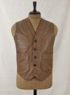 (image for) Shawl Lapel Leather Vest