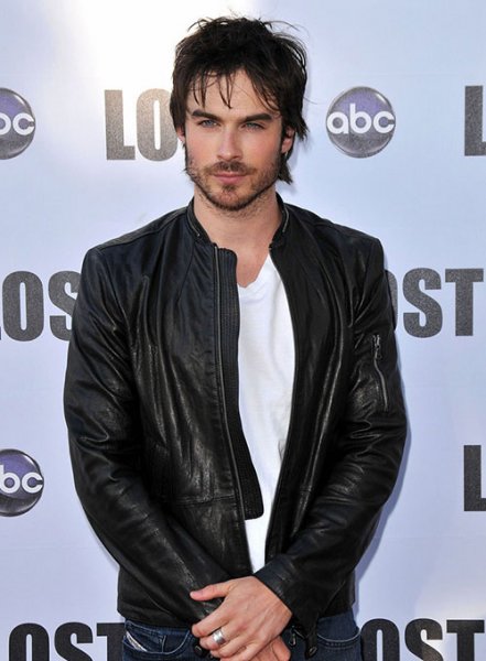 (image for) Ian Somerhalder Leather Jacket 1