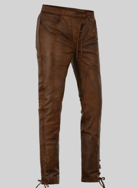 (image for) Cowboy Lace up Leather Pants